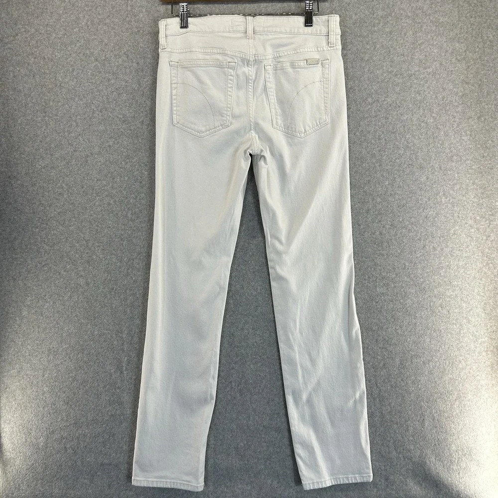 Joes Jeans Straight Ankle White Jeans Classic Denim Pennie Mid Rise Womens Sz 30